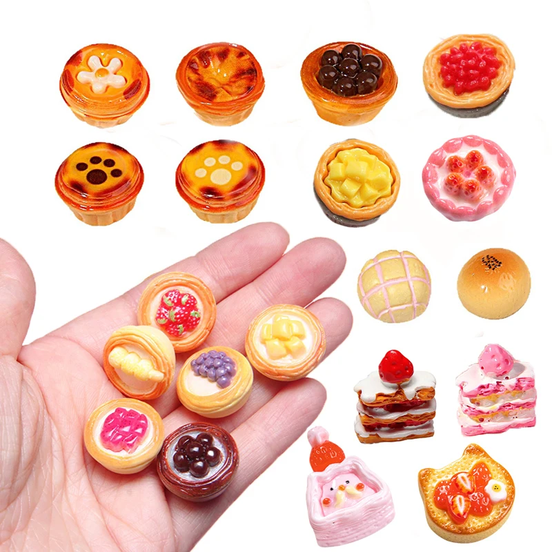 

3pcs Egg Tart/Cake/Dessert Model For DollHouse Decoration Dessert Shop Display Accessories