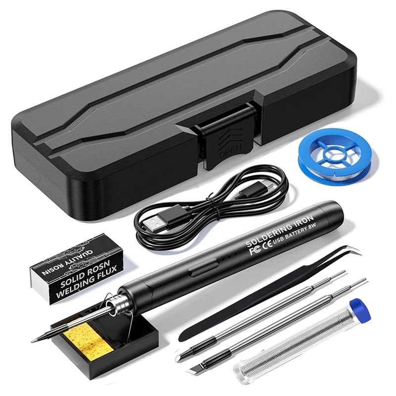 

ABPQ-Mini Комплект беспроводного паяльника, USB-беспроводной электрический паяльник, 3 регулировки температуры