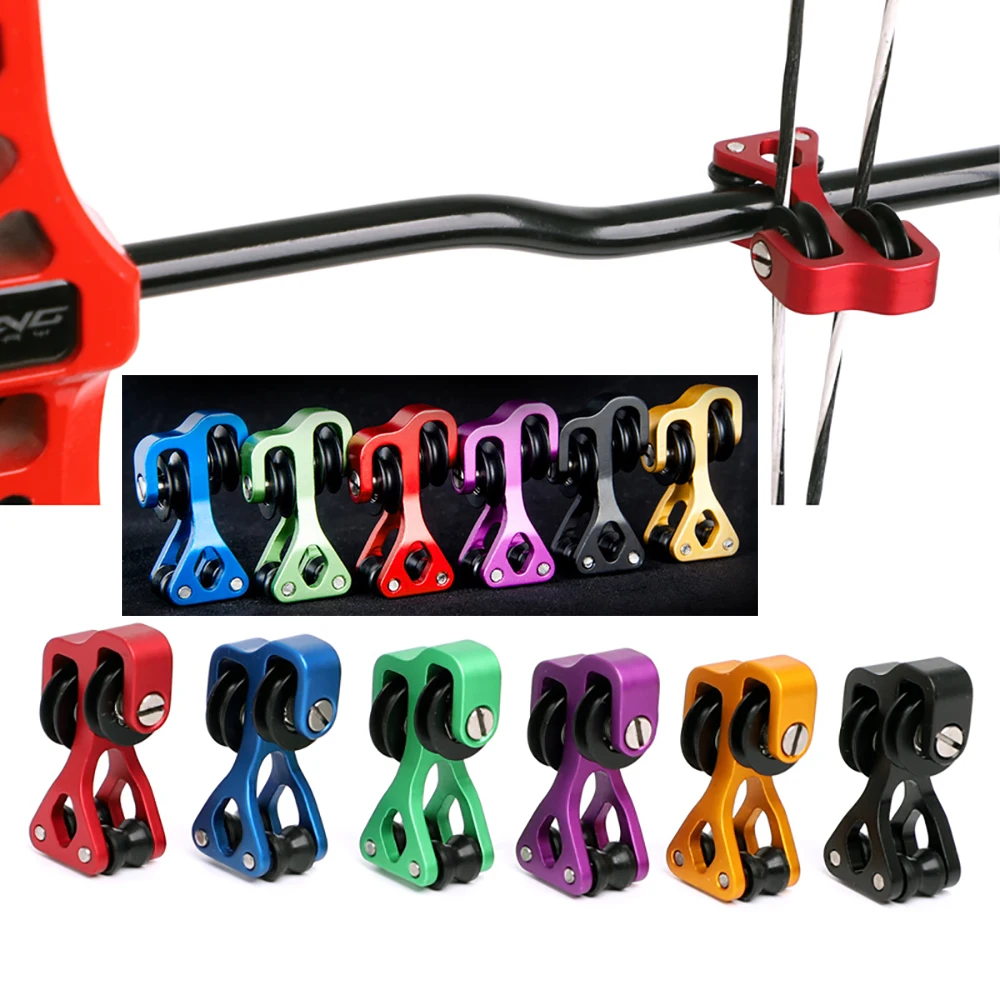 

1PC Archery Arrow Pulley Cable Slide 10mm 3/8" Bar Archery Bow String Splitter Roller Slide Replacement Bowstring Separator