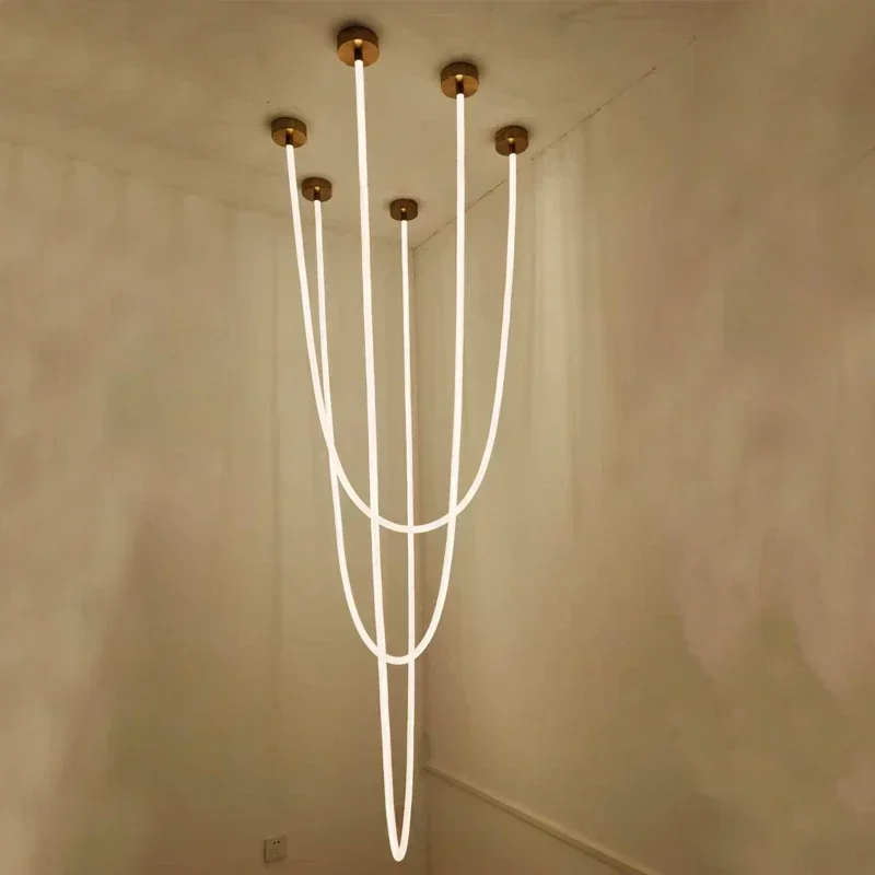 silicone-dining-table-island-minimal-line-designer-led-pendant-lamp-hall-loft-duplex-villa-suspension-kitchen-lighting-fixture