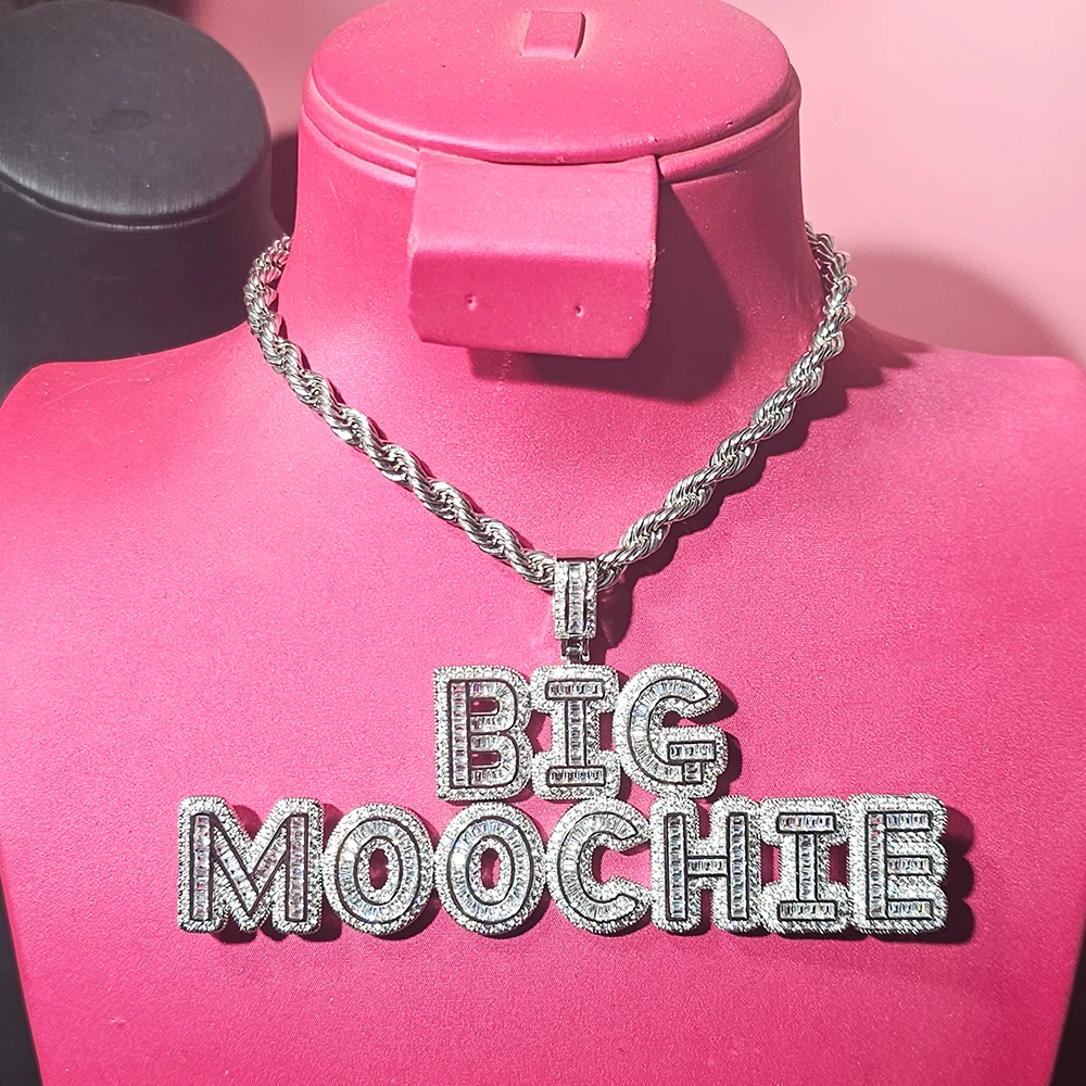 

ICECHARMI на заказ квадратная ледяная буква Iced Out искрящийся кулон персональная индивидуальная табличка с именем хип-хоп ювелирные изделия подарок для нее/Him