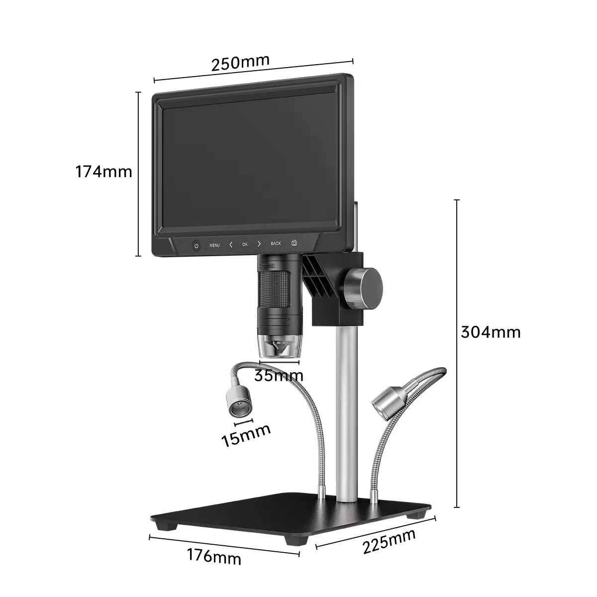 

10.1-Inch Electron Microscope Ips Screen Digital Microscope Maintenance Magnifying Glass Industrial Microscope