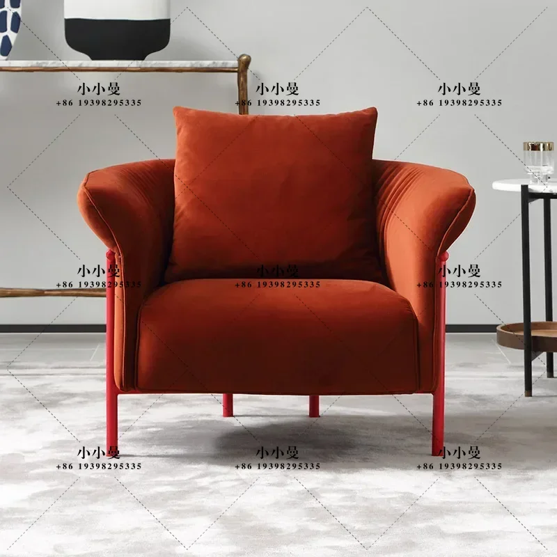 Nordic leisure balcony living room home Internet celebrity light luxury tiger chair high-end flannel single lazy chair