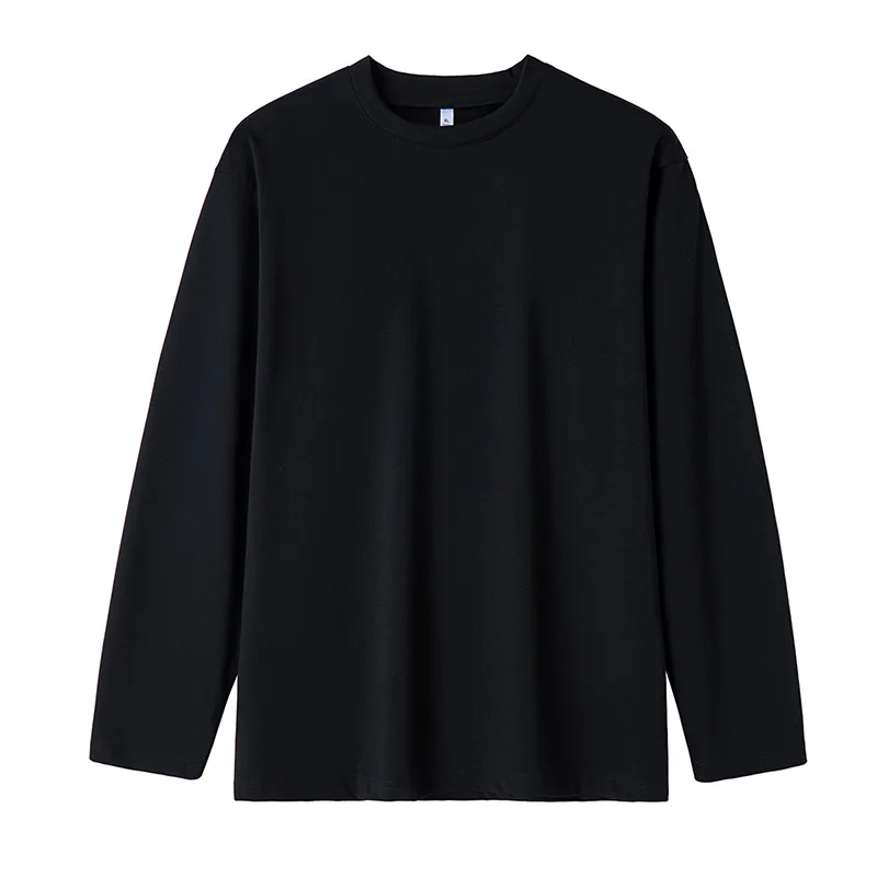 Men's long-sleeved Cotton long-sleeved autumn men's bottoming shirt tops round neck large size loose t-shirt trend