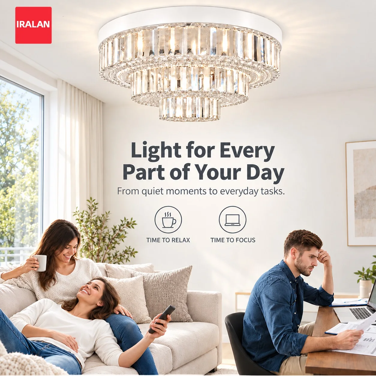 Simple Ceiling Lamp Small and Easy To Install Home Lighting Decoration Ceiling Lights Three Color Light Bedroom Corridor Light