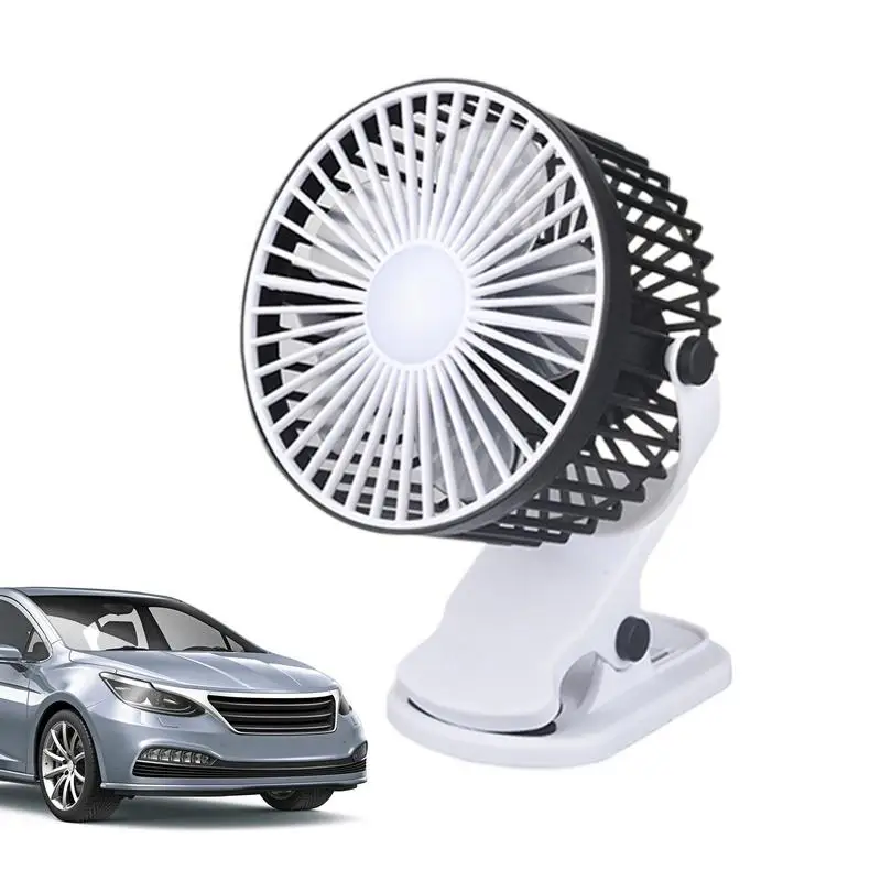 

360 Rotate USB Desk Fan Car Clip On Fan Rechargeable Mini Clip Fan USB Powered Desk Fan Mini Clip On Desk Fan