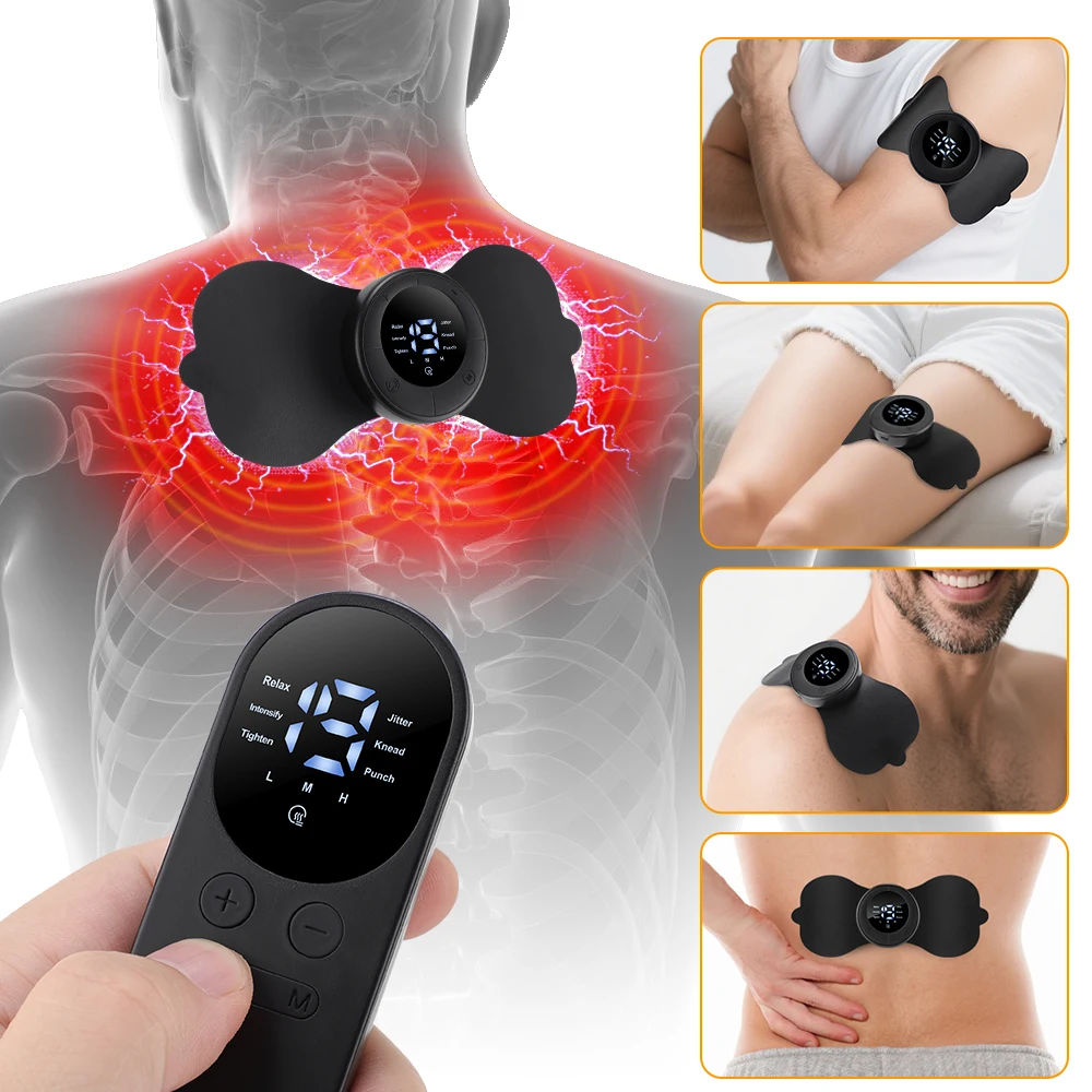 

Electric Neck Massager Patch Heated 3-Level Hot Compress Massage Shoulder Cervical Spine Waist Relax with Remote Control