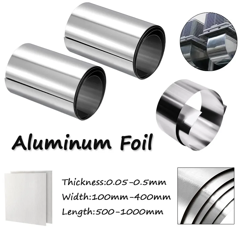 0,05–0,5 mm Aluminiumfolienstreifen, Folienrollenstreifen, wasserdicht, hochtemperaturbeständig, 100 mm/200 mm/300 mm/400 mm Breite