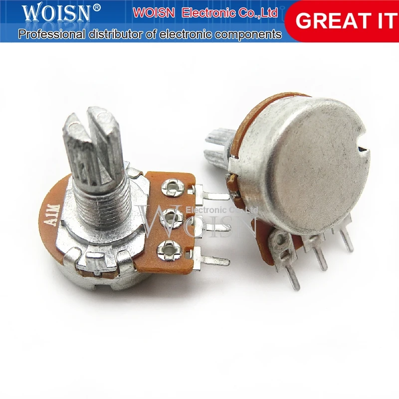 1pcs/lot Imports diaphragm 148 single - potentiometer A105 handle length 15MM flowers with 41 points step A1M In Stock