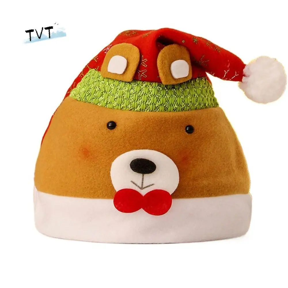 

Decorations Cute Plush Ball Skullies Snowman For Men Santa Claus Korean Winter Cap Cartoon Plush Hat Christmas Hat