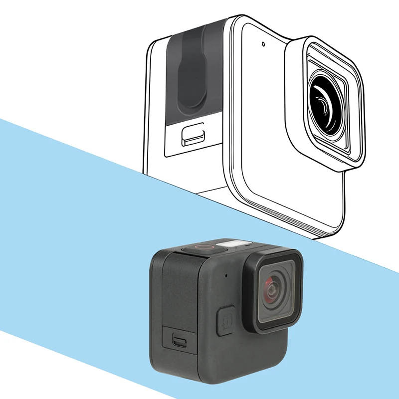 Flip Batterie Seiten abdeckung für Gopro Hero 11 schwarz Mini abnehmbare Batterie Tür deckel Lade koffer Anschluss für Gopro 11 Mini Zubehör – Detail 2