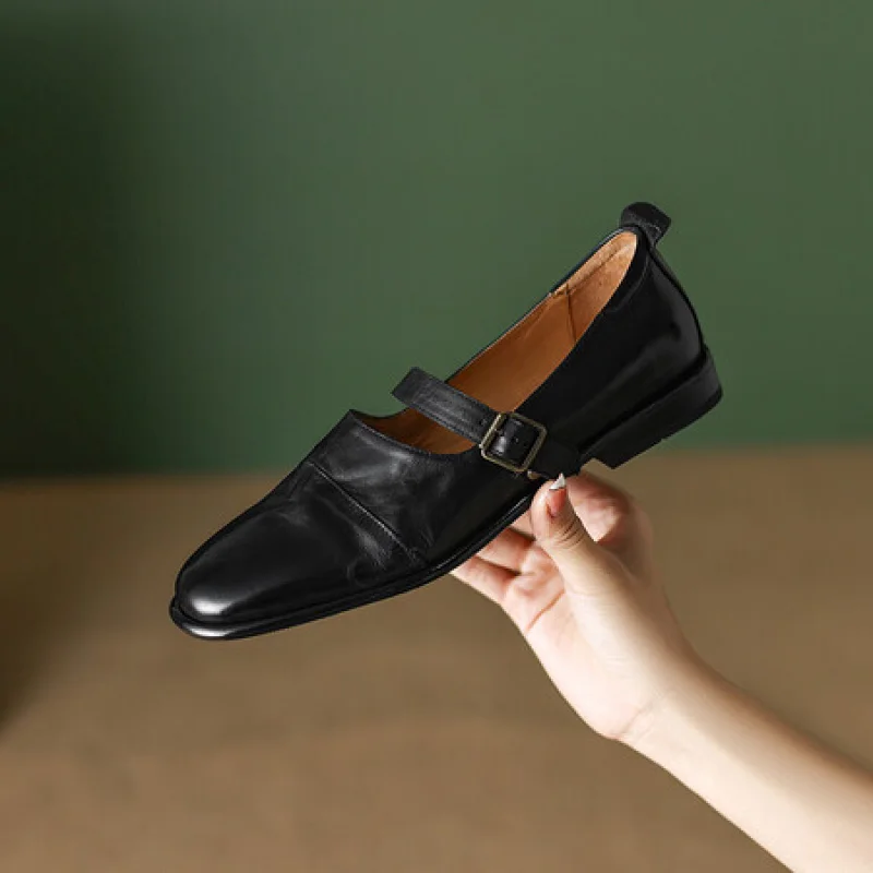 

Women’s Flat Black Mary Jane Comfortable and Elegant Cute Footwear Luxury Designer High Quality Vintage Shoes Flats Loafers