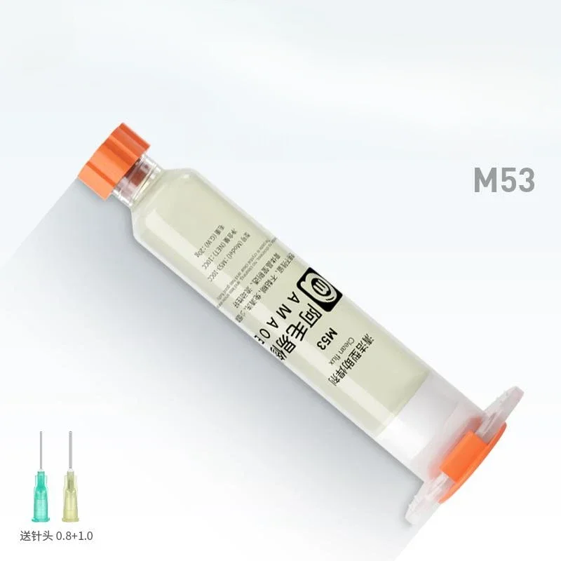 Amaoe M53 10cc No Clean Smooth Flow Tracky Soldering Flux Paste for Mobile Phone Laptops CPU BGA