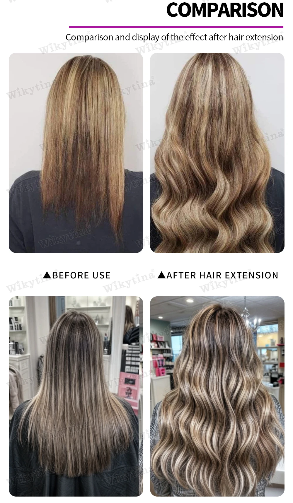 WIKYTINA Professional UV Light Hair Extension Kit - Complete Tool Set with UV Glue Remover Machine UV Hair Extension Machine
