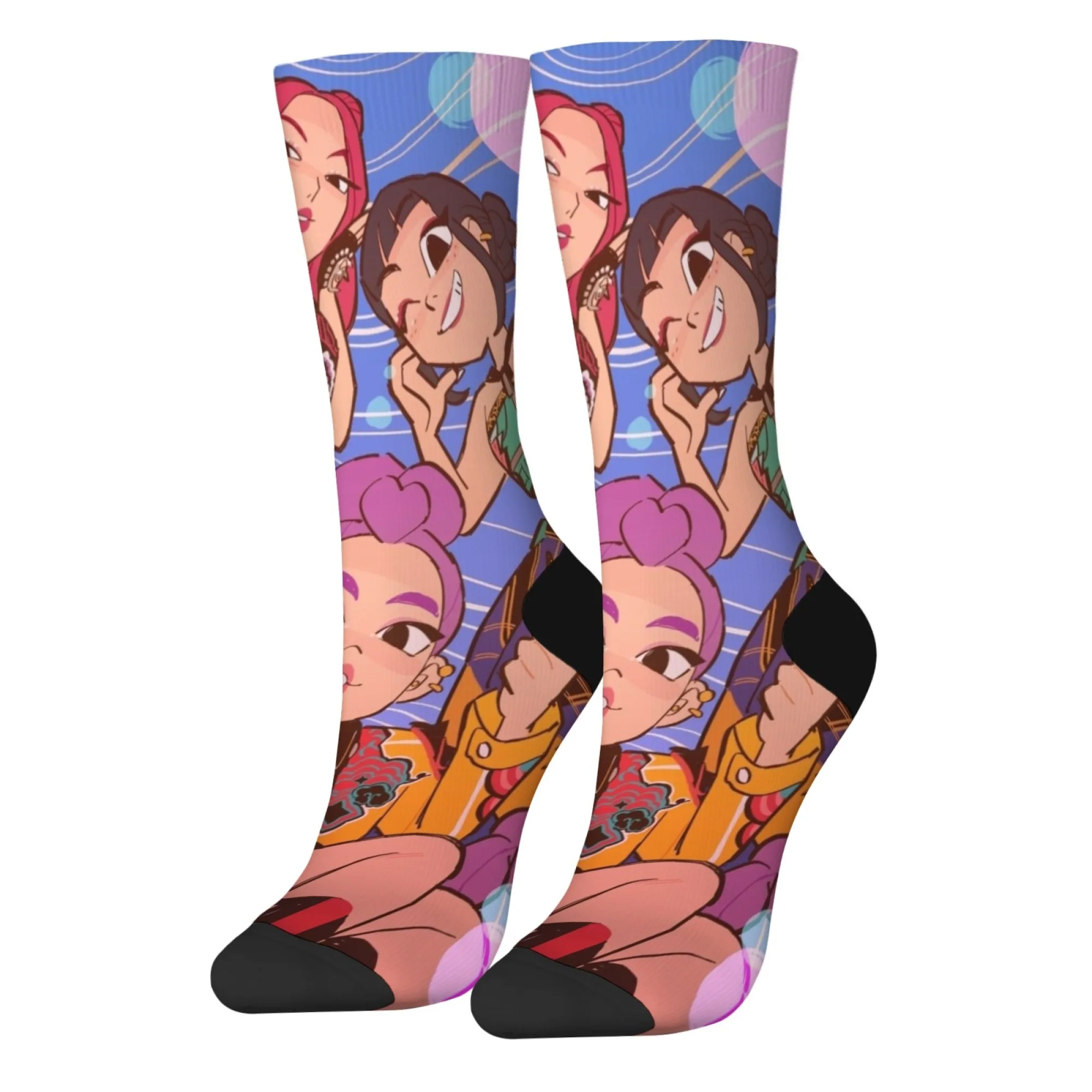 Skarpetki Huntrix Girlgroup Happy Socks Nowatorskie Skarpetki K-POP Demon Hunter Śmieszne Skarpetki Styl Harajuku Unisex Wygodne Modne Skarpetki Anime Prezent