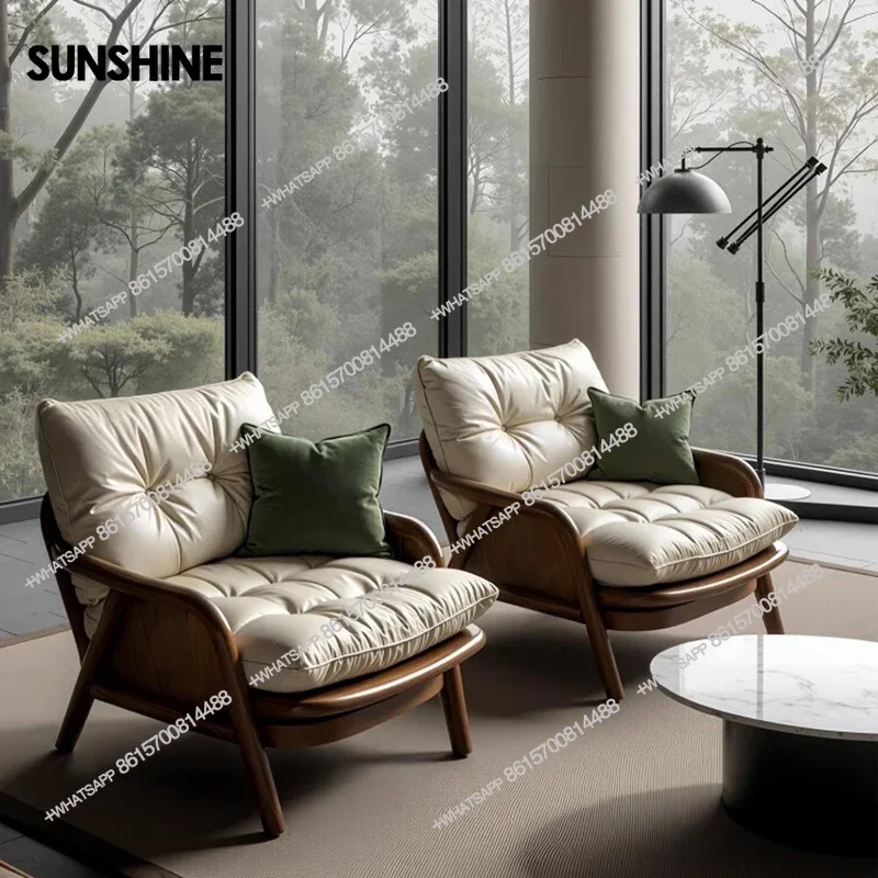 

Solid Wood Designer Living Room Chairs Bedroom Back Support Design Nordic Living Room Chairs Vanity Luxury Poltrona FurnitureX