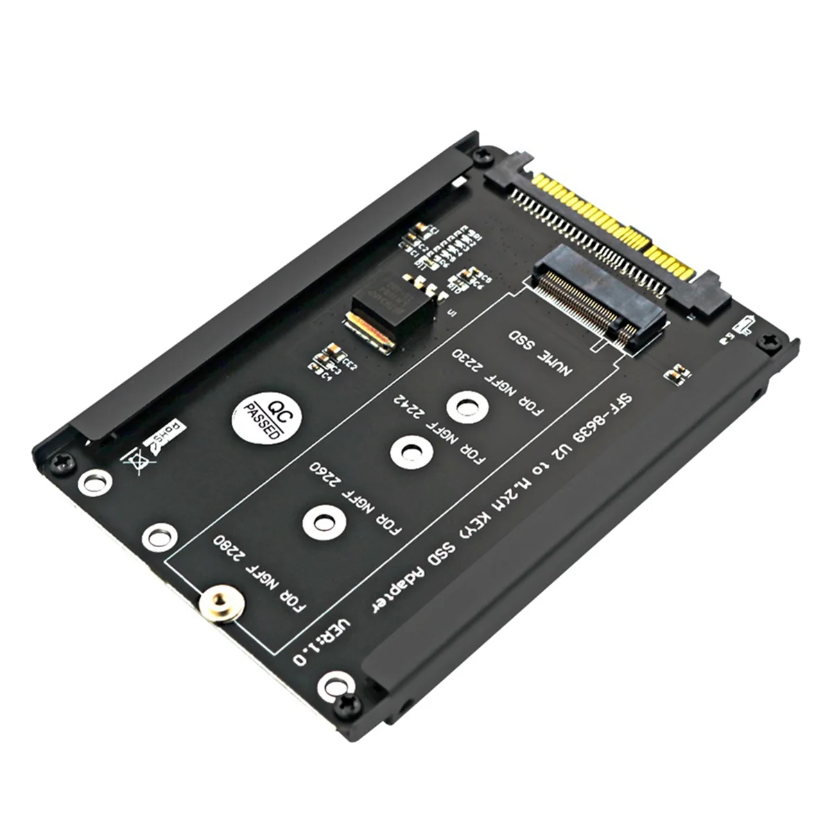 M.2 NVME Key M SSD to SFF-8639 U.2 Adapter Riser Converter with Frame Bracket Support 2230 2242 2260 2280 M.2 SSD