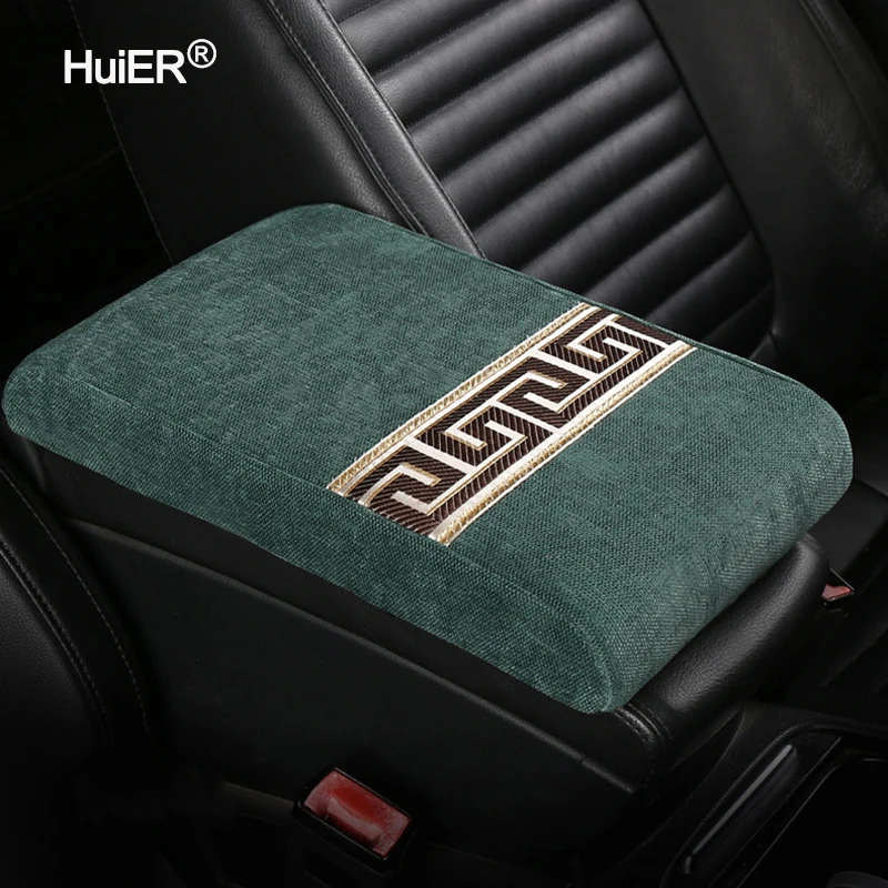 Chenille Armrest Box Mat Cushion Booster Pad Anti-skid Wear-resistant Breathable Comfortable Soft Warm Touch 4 Seasons