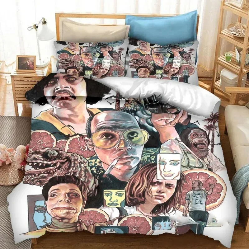 

3D Printed Fear and Loathing in Las Vegas Bedding Set Duvet Cover Double Twin Full Queen King Adult Kids Bedclothes Quilt Cover