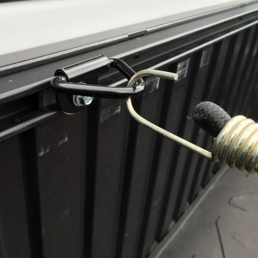 4Pcs Heavy Duty Truck Bed Tie Down Anchors Rings Truck Load Anchor Steel Bolt On Tie Down Points for Trailers Trucks Warehouses