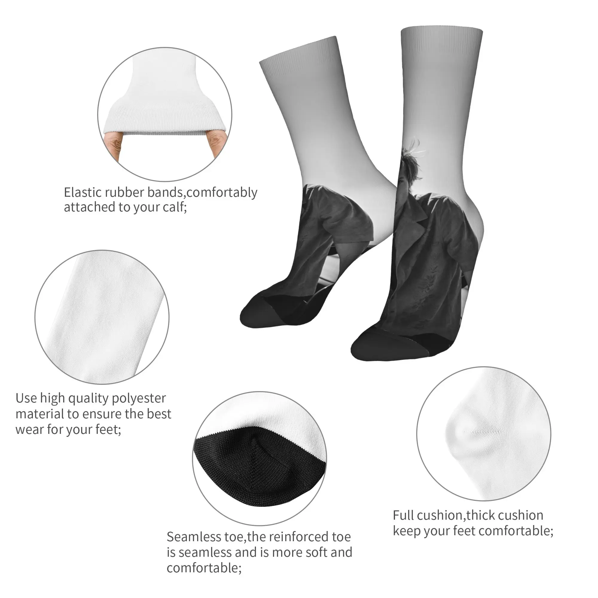 Frauen Männer Socken JJ Maybank Rudy Pankow Strümpfe Rutschfeste Weiche Socken Herbst Kawaii Muster Klettern Socken