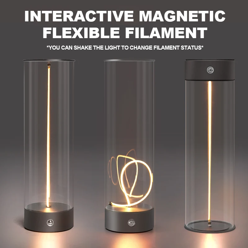 Creative Minimalist Magnetic Lamp Design Touch Control Magnetic Desk Lamp Rechargeable Modern USB Flashlight Cordless