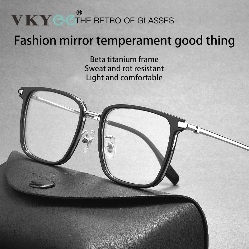 VICKY New Retro Design Fashion Men's Glasses Simple Women's Anti-blue Light Glasses Can Be Customized Prescription C3018F