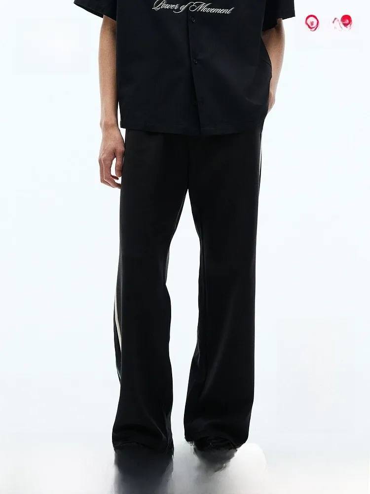 

Мужские брюки H&M свободного кроя, прямые, для активного отдыха, повседневные, спортивные, в американском стиле, длинные, удобные, из смесового хлопка и полиэстера