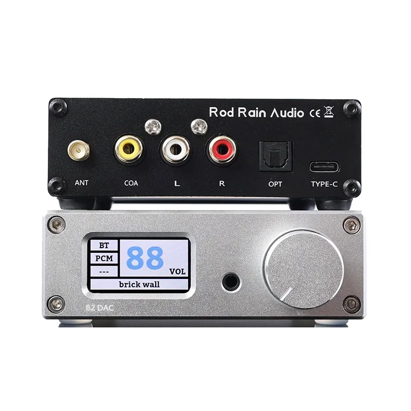 HIFI Dual ES9038Q2M USB Decoder QCC3084 Blueooth 5.4 Fiber Optic Coaxial Input DAC 24bit 192K LDAC