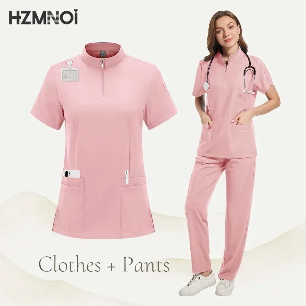 Conjunto de ropa médica para enfermera, uniformes de trabajo para mujer, clínica Dental, salón de belleza, Spa, monos de trabajo