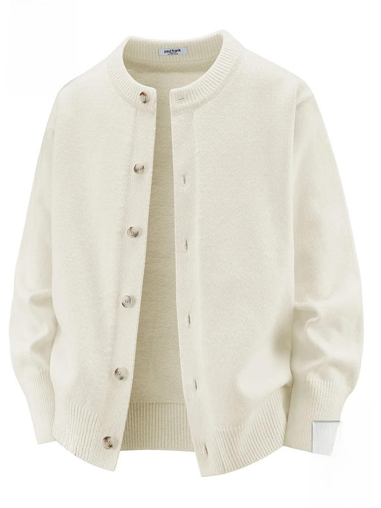 

PaulFrank round Ne Knitted Open Cardigan Jaet Men's Casual Loose Warm Sweater Autumn New Sle Comfortable Breathable