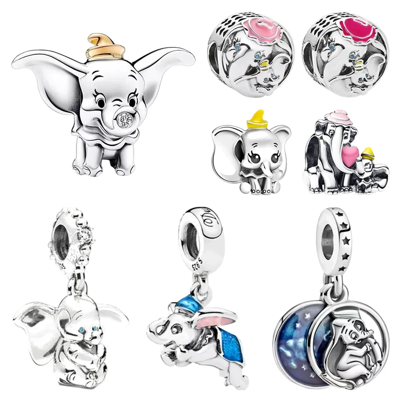 2025 جديد ديزني سحر لتقوم بها بنفسك مجوهرات هدية تيجر دامبو وأمي المجمدة أولاف ويني ذا بوه Eeyore الخرز صالح سوار الأصلي