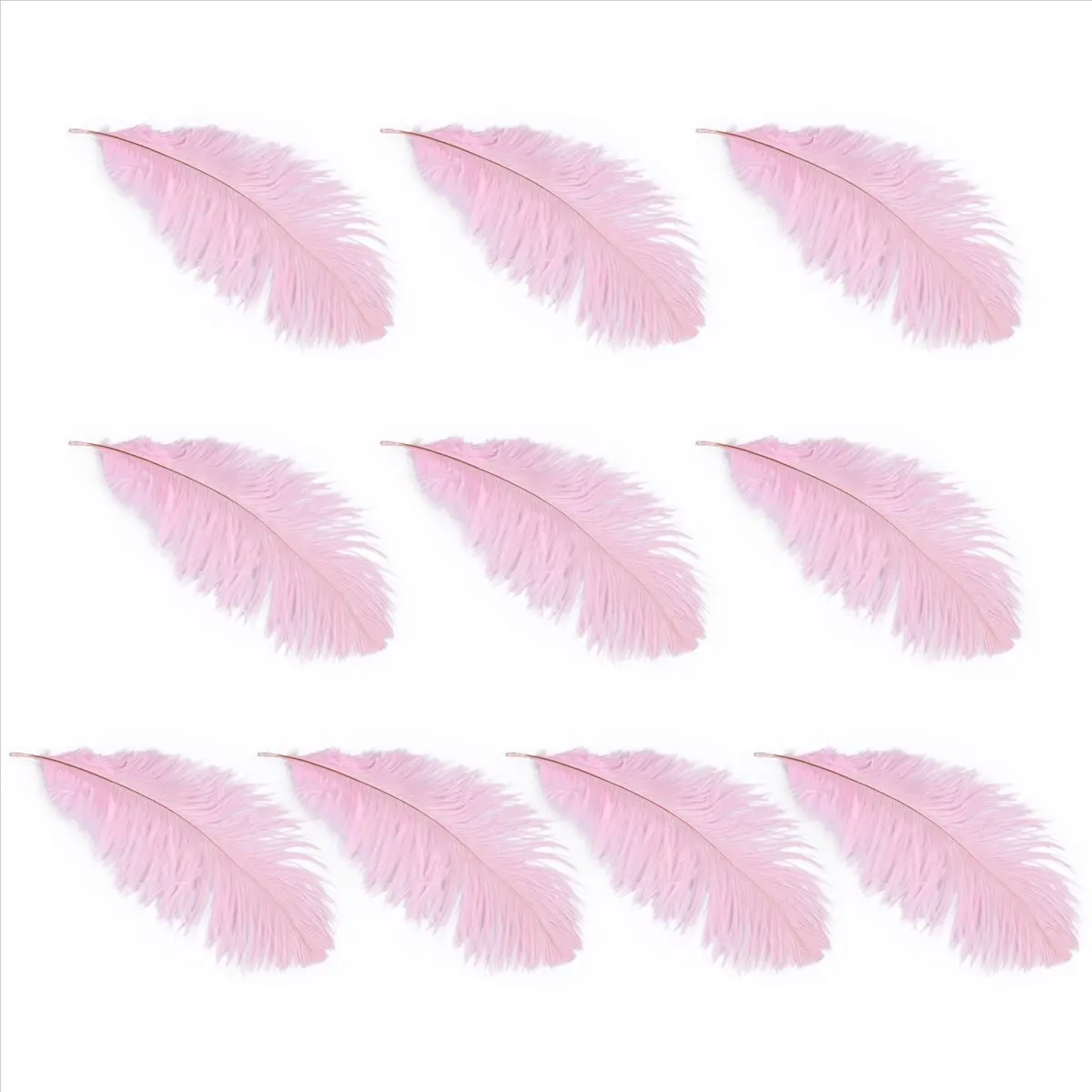 ABYA 10 pcs Natural Ostrich Feathers Wedding Party Decoration Pink 20-25cm