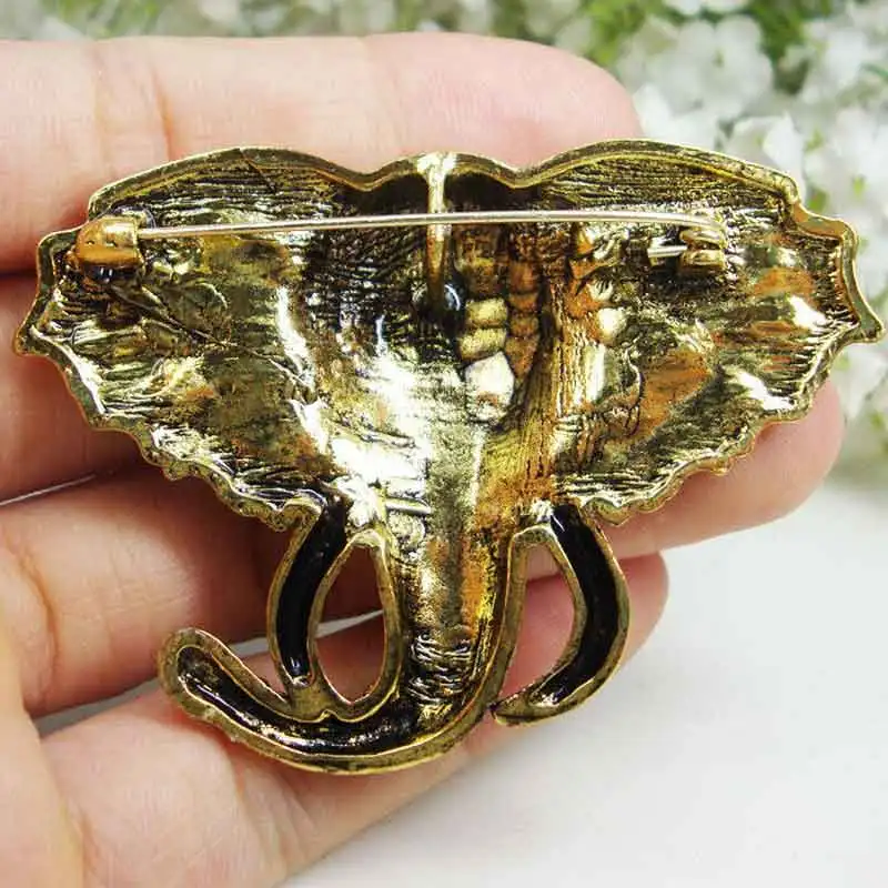 Pink Pretty Elephant Animal Woman's Pendant Brooch Pin Gift Rhinestone Crystal - Image 3