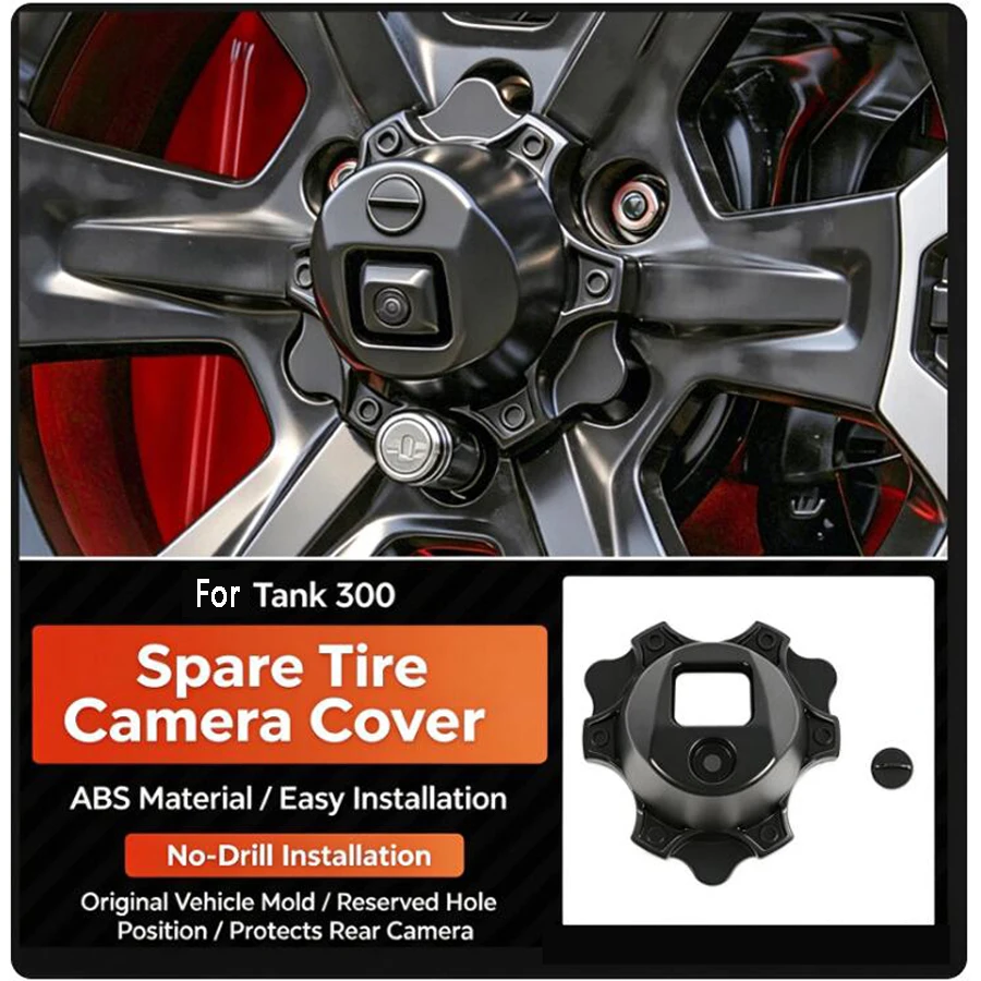 Rear Camera Protective Cover Spare Tire Camera Guard Trim Modification Accessories Fit For Great Wall Tank 300 2021-2026