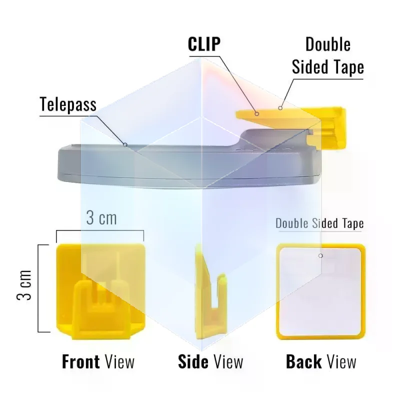 Electronic Toll Pass Clip Detachable Windscreen Toll Pass Holder Clip For Car Electronic Toll Pass Support Women Men Enjoy