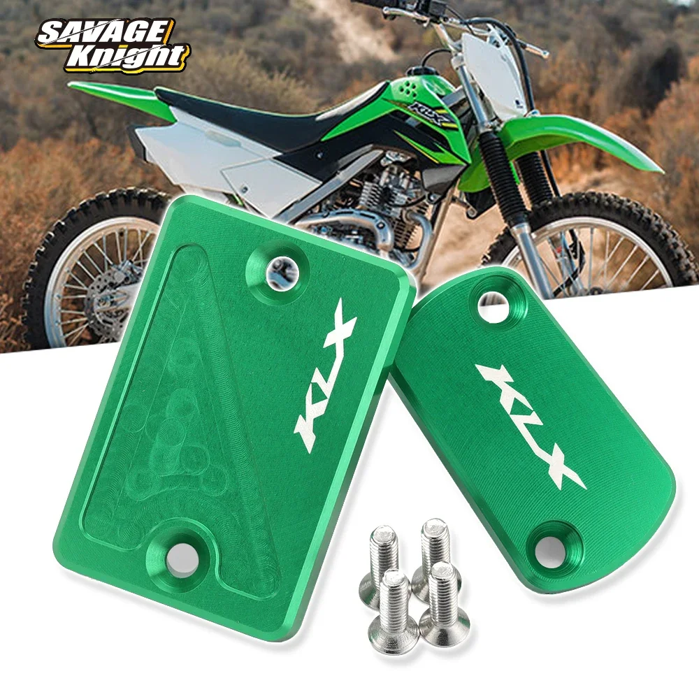 Front Rear Brake Reservoir Cover For KAWASAKI KLX140 KLX140L KLX140R KLX140G KLX140 2008-2024 Oil Fluid Master Cylinder Cap