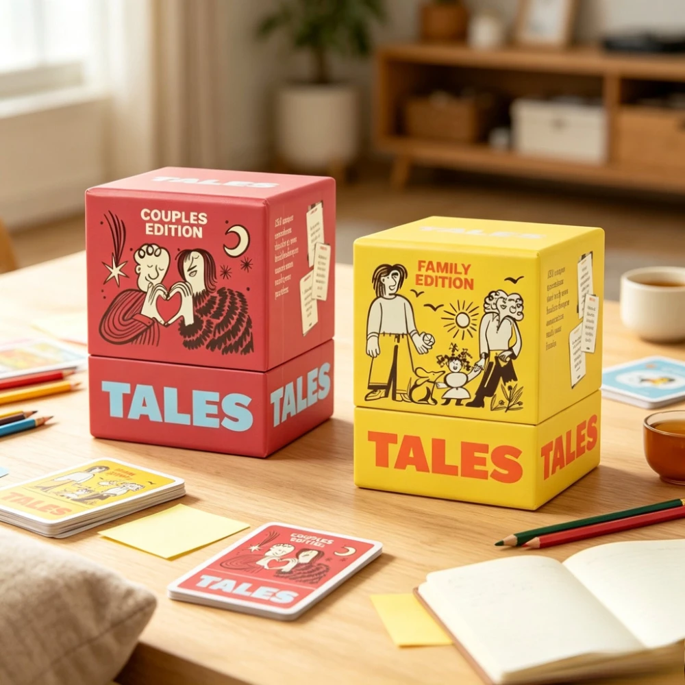 Board Game Unmatched - การ์ดสนทนาคู่รักและครอบครัว TALES, 150 หัวข้อลึกซึ้ง, ช่วยให้คู่รักใกล้ชิดกันมากขึ้นและเสริมสร้างความใกล้ชิด, การ์ดเกมกระดาน