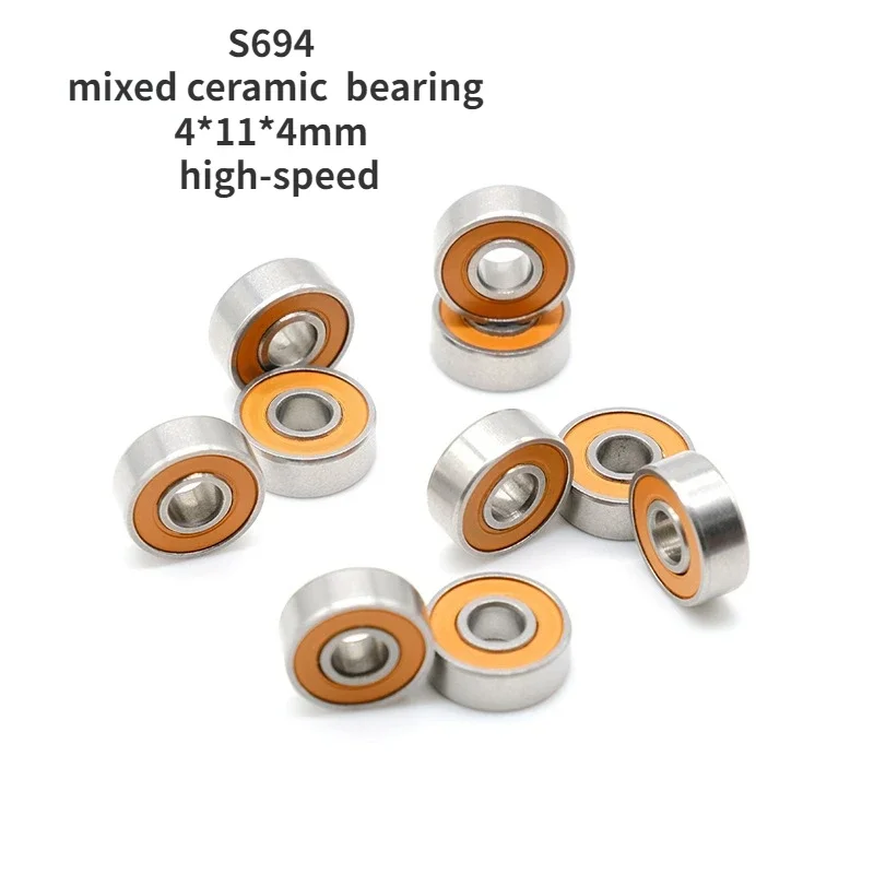 S694 mixed ceramic ball water drop fishing wheel modified bearing 4*11*4mm smooth high-speed