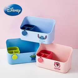 Disney Stitch Desktop Storage Box Toy Story Cartoon Cute Lotso Alien Cosmetic Boxs Lipstick Jewelry Tidy Pen Container Holder