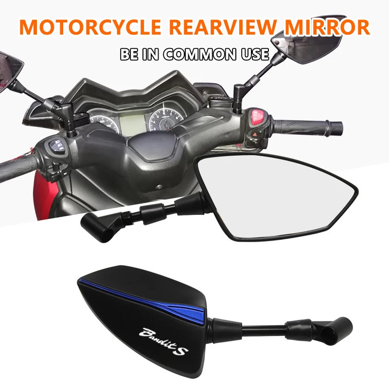 Motorcycle Accessories For Suzuki Bandit GSF600 GS1000 GS500 GSX1100F Katana 10mm 8mm1 Pair Rearview Mirror Reversing Reflector