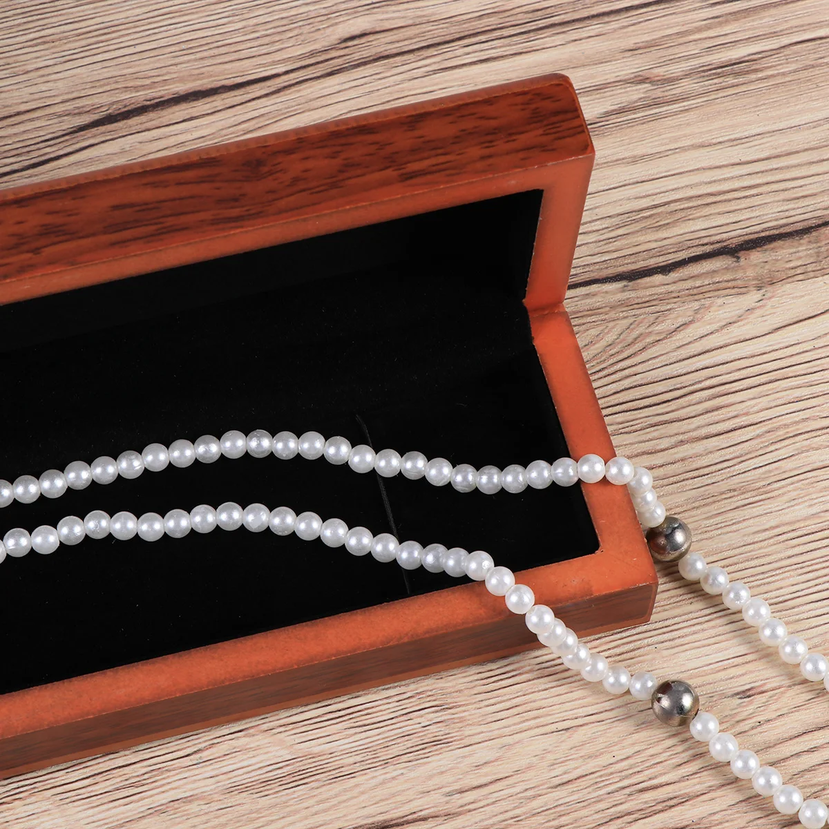 

Solid Wood Necklace Box Bracelet Watch Storage Organizer Jewelry Case Chain Mini Noble Decent Dark Plain Hinged Smooth
