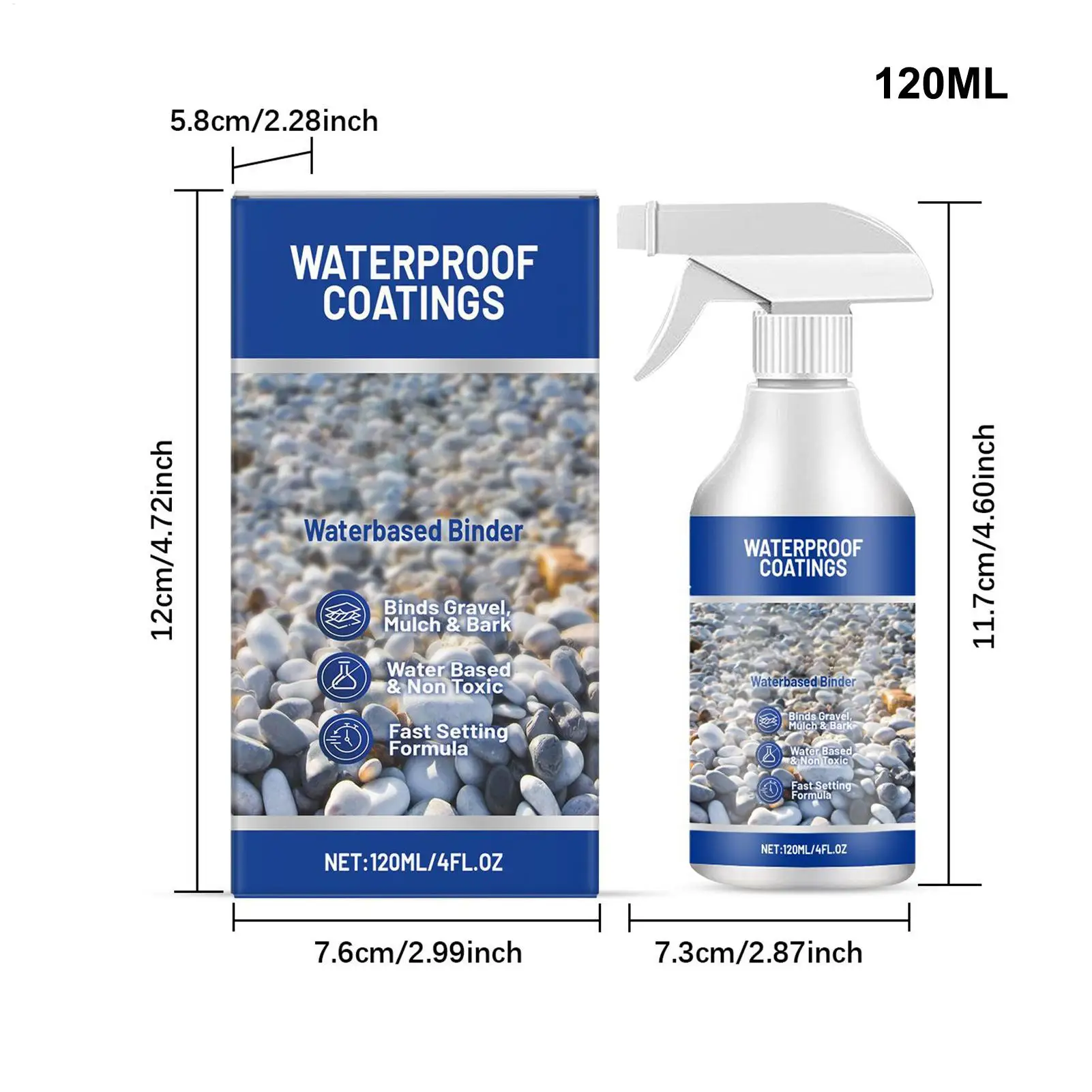 Mulch Glues For Landscaping 120ml Fast-Dry Weather-Resistant Strong Gravel Binder For Garden Pea Gravel For Yard Driveway Patio view 4