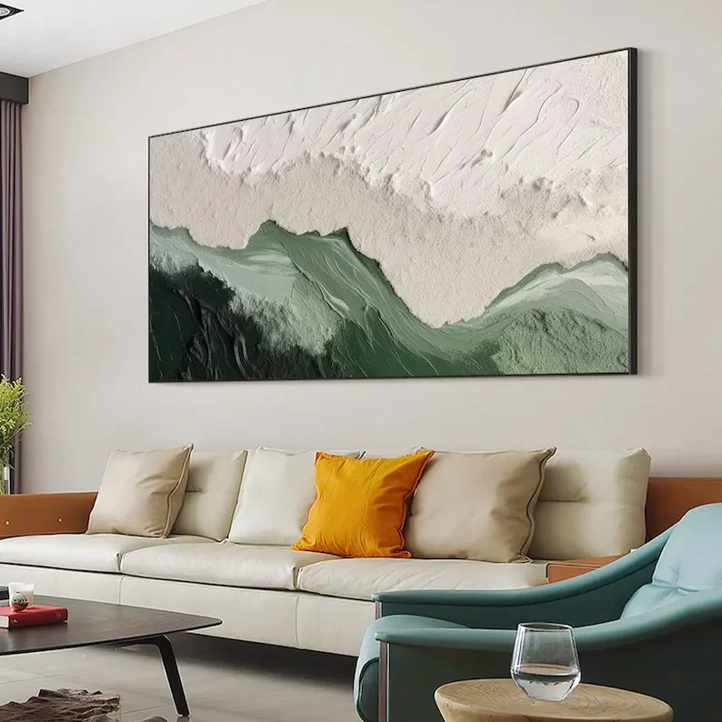 (1PC Unframe)1pc Frameless Minimalist Beach Abstract Print Large Wall Mural Texture Ocean Wall Decor Modern Art Decor Canvas Pai