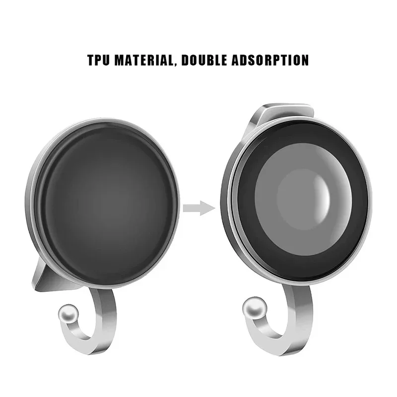 TOPMAYA Pengait Vakum Tugas Berat 2Pcs Gantungan Tanpa Bekas yang Dapat Digunakan Kembali untuk Kamar Mandi, Dapur, dan Ruang Tamu