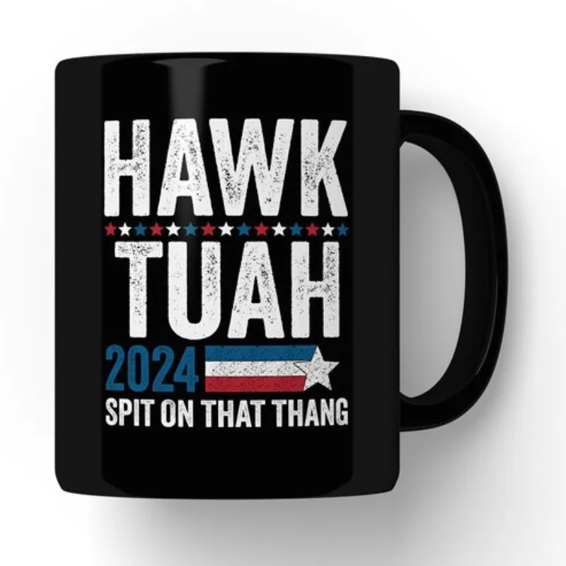 

New 1pc 350ml Ceramic Coffee Cup Mark Cup Tea Cup Spit on That Thang Hawk Tuah Car Motorcycle Festival Gifts