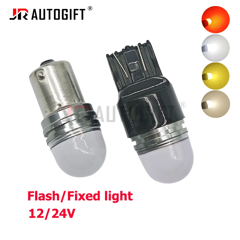 

100X12V 24V Вспышка светодиодная 1156 P21W BA15S 1157 P21/5W 7440 W21W 7443 3030 9SMD Стробоскоп стоп-сигнала Лампа автоматического заднего хода Лампа указателя поворота