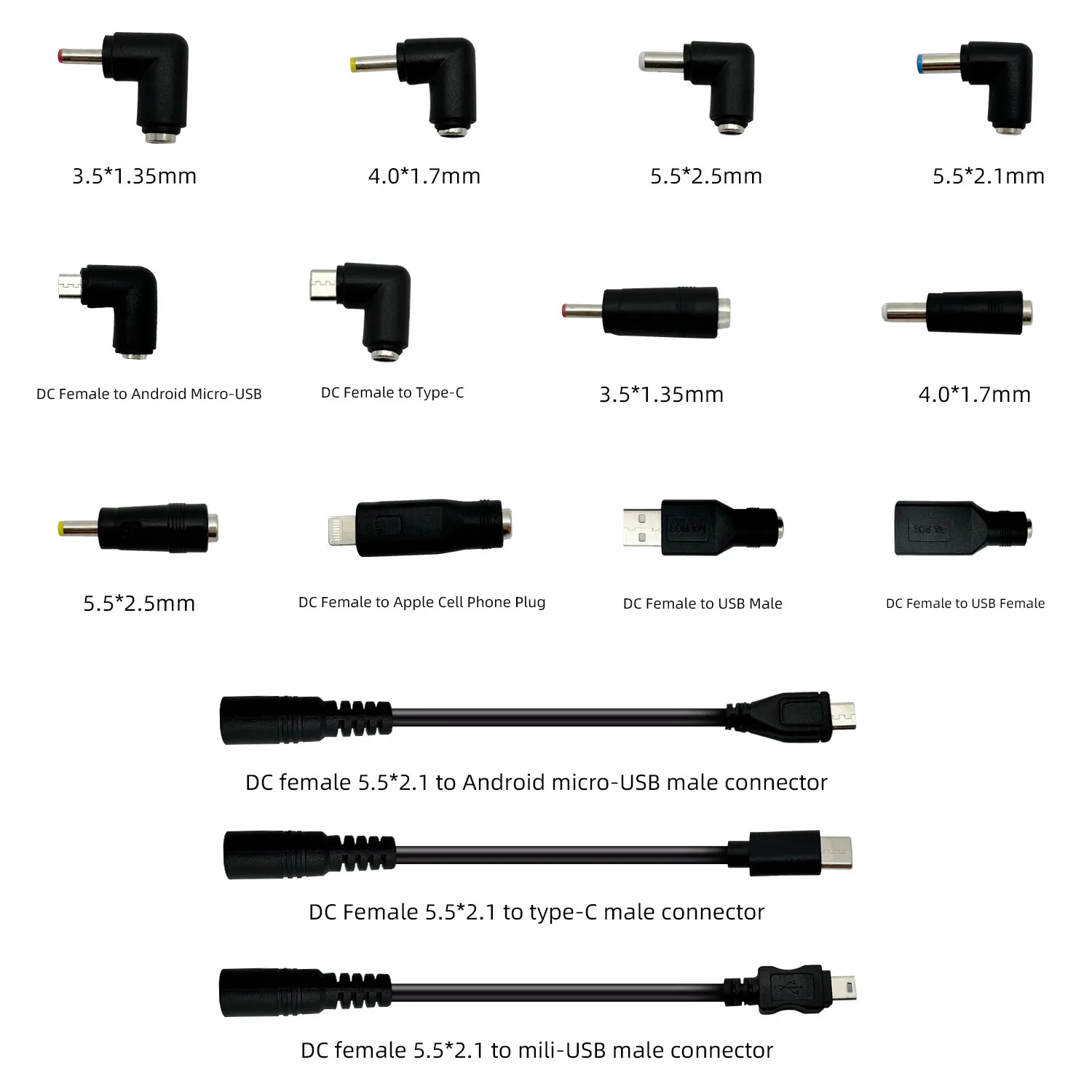 USB multifunctional charging cable 5v to 12V power cord 5V boost 12V round head 5.5 * 2.1mm power supply connection cable