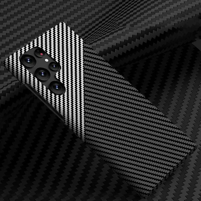 

Роскошный чехол из углеродного волокна для Samsung Galaxy S25 S24 S23 S22 S21 Ultra Plus S24Ultra 5G, жесткий ПК, ультратонкие защитные чехлы