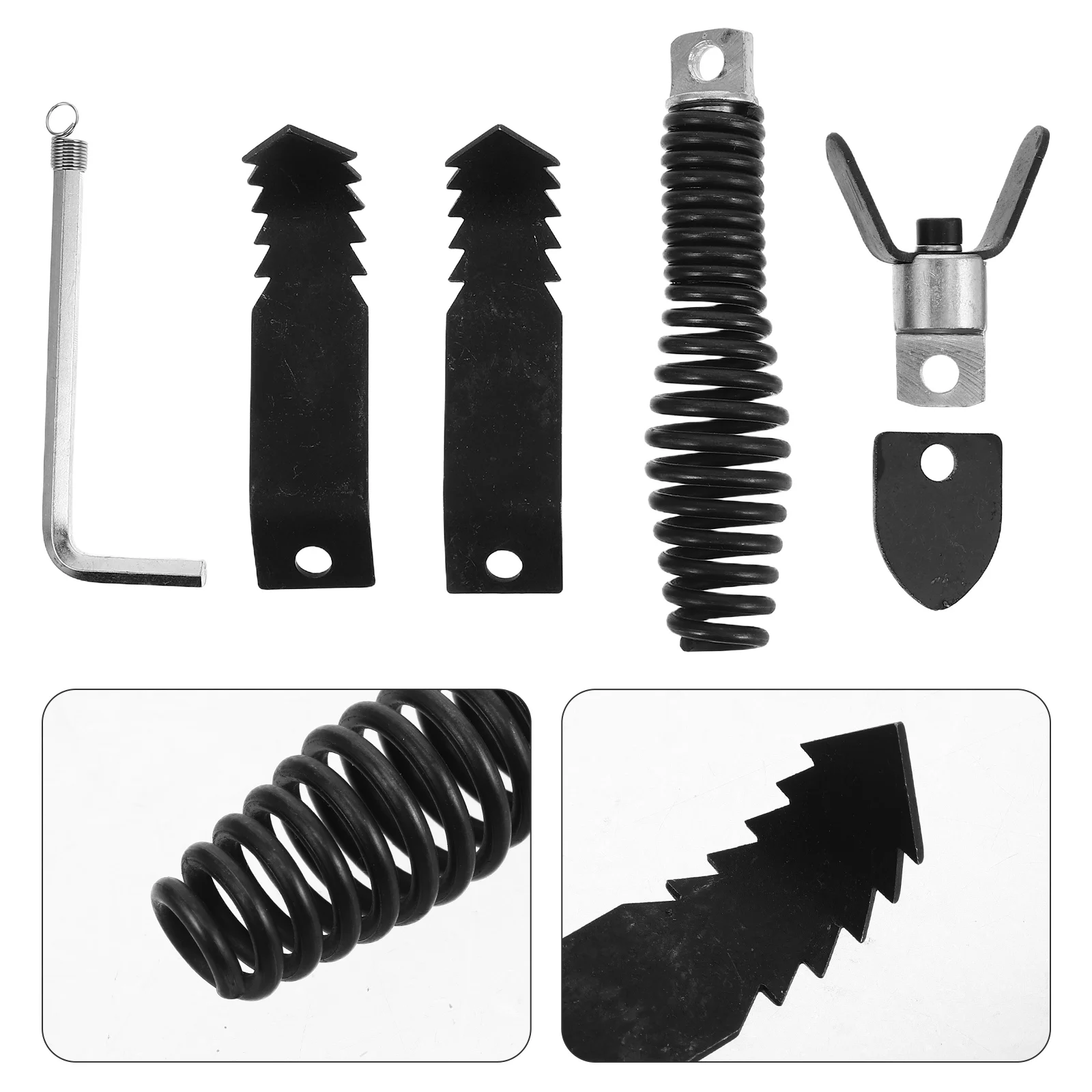 Tool Drain Cleaner Knife Head Stainless Steel Dredging Equipment Replacement Parts